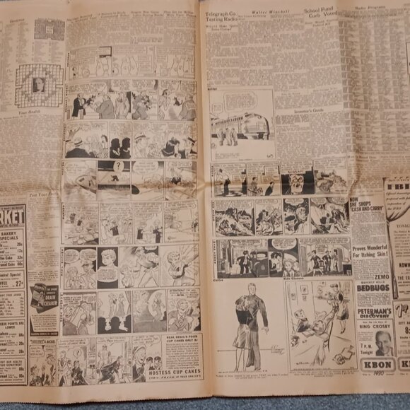 Vintage "Morning World Herald Newspaper" - President Dies, Truman Takes Office - Picture 7 of 7